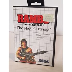 Rambo First Blood Part II Sega Master System Video Game CIB Near Mint